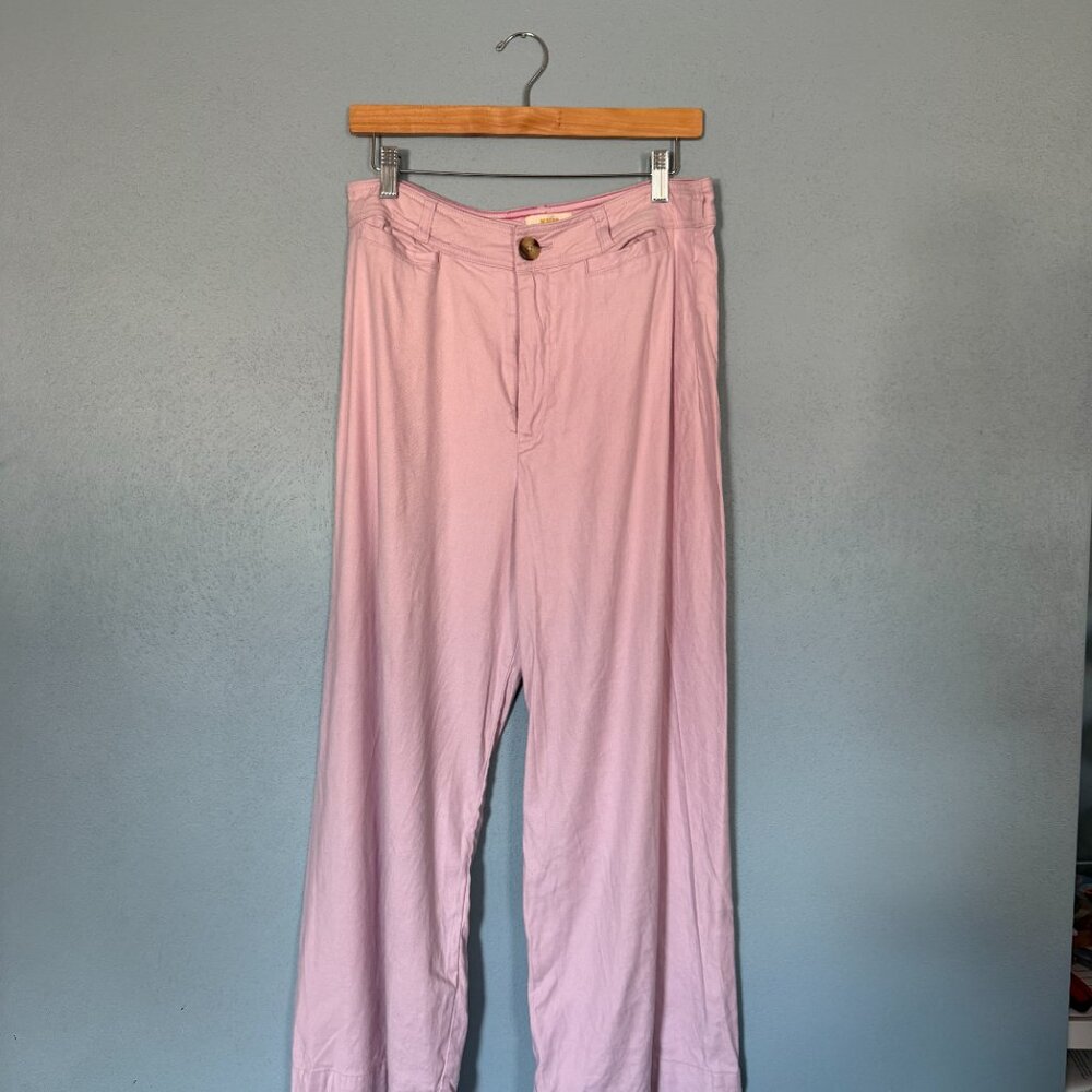 Maeve Ettie High-Rise Crop Wide-Leg Trousers: Linen Edition - Picture 3 of 6